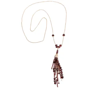 Garnet and Gold Necklace