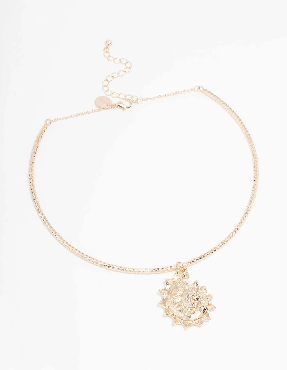 Gold Shell Embellished Choker