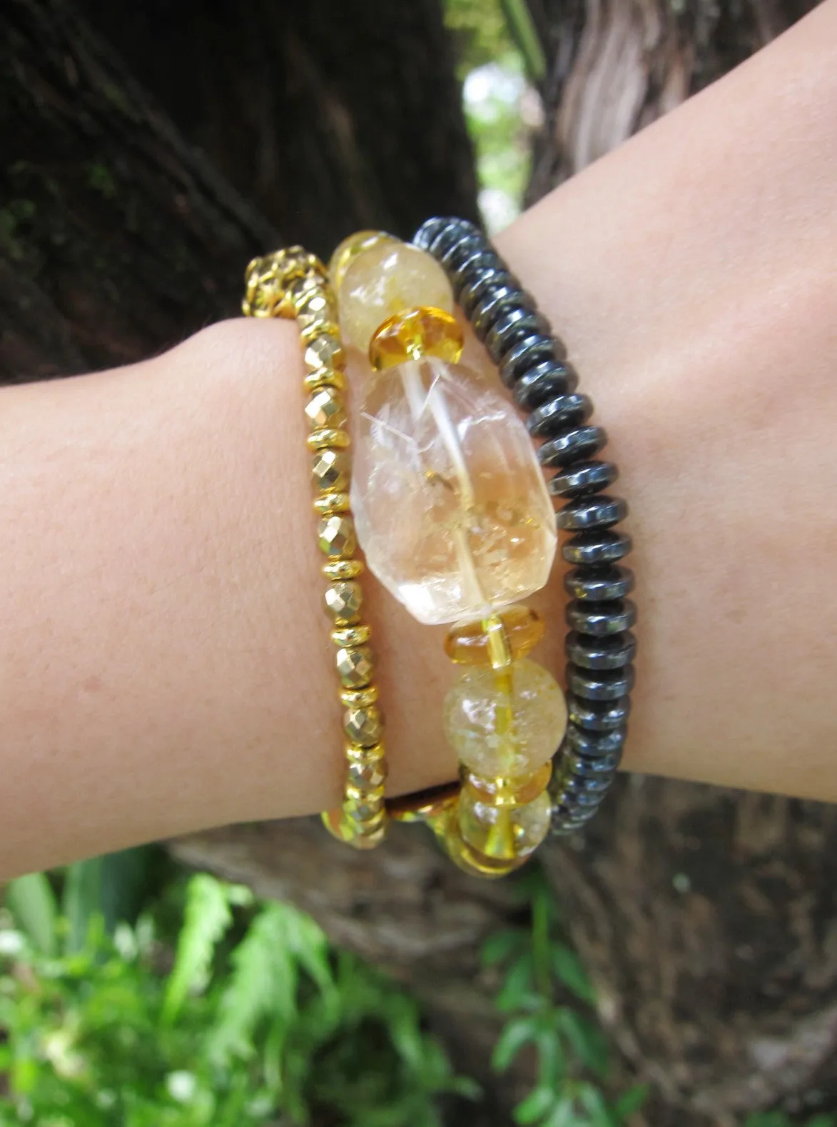 Golden Citrine Quartz - Inner Glow Mala Bracelet