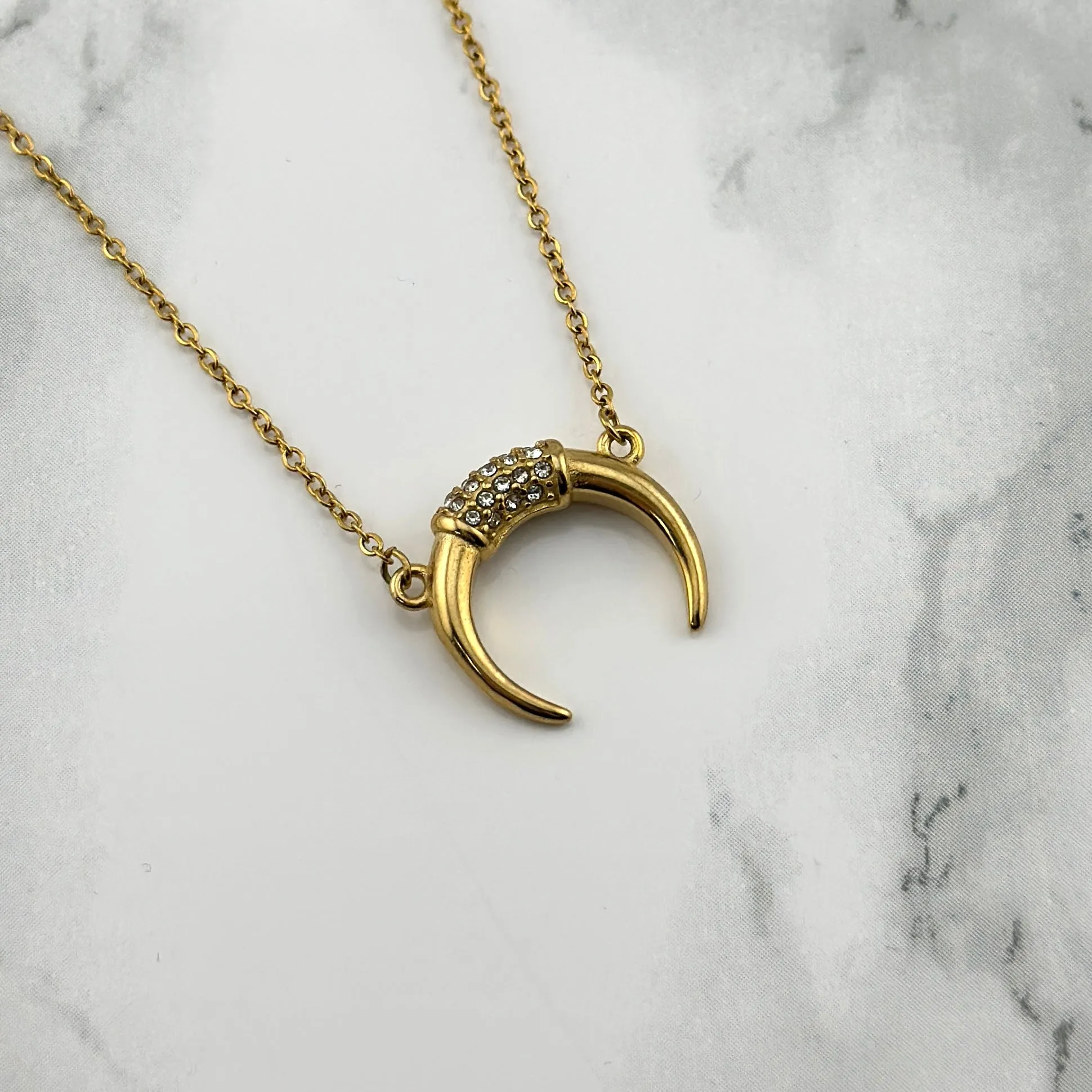 Golden Horn Necklace