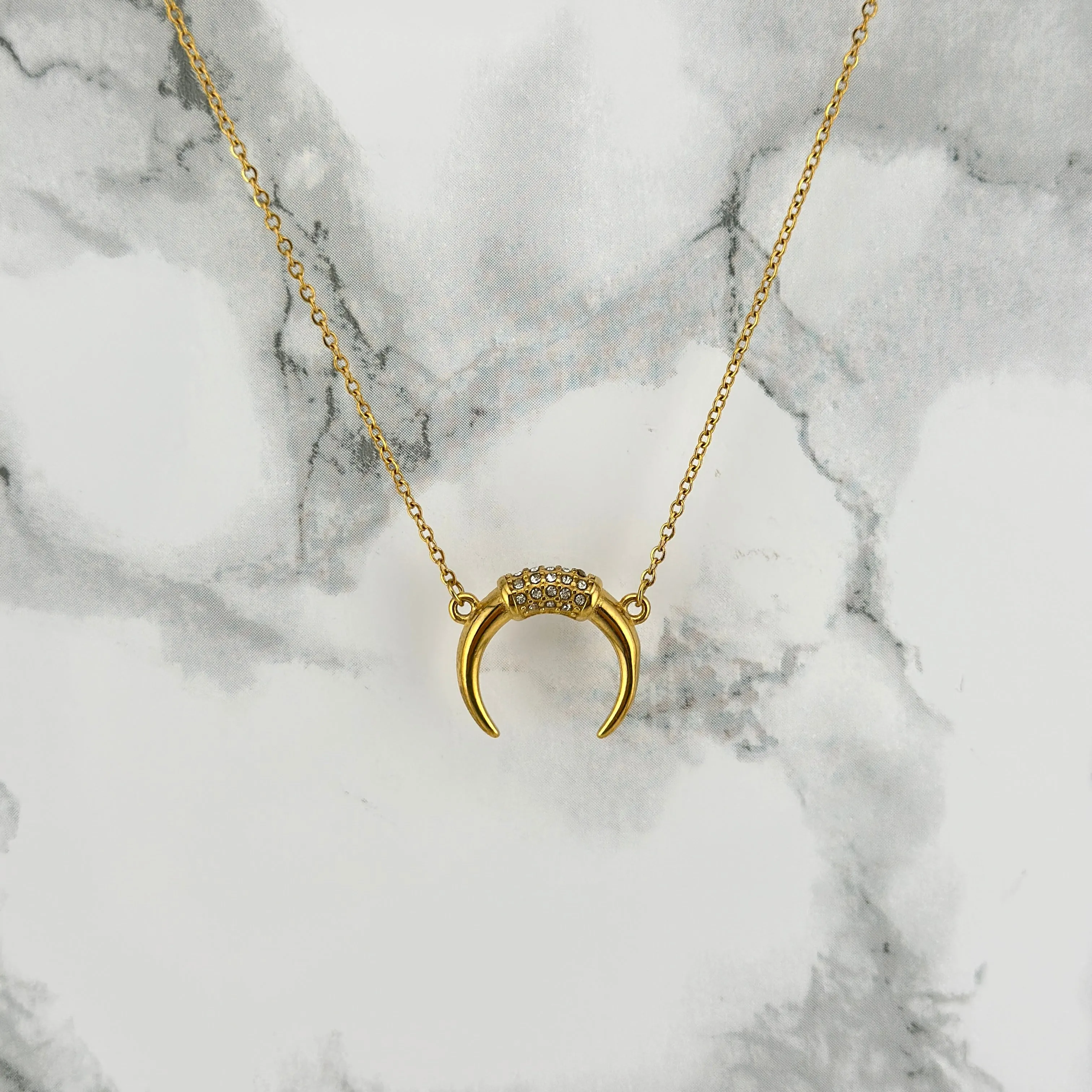 Golden Horn Necklace