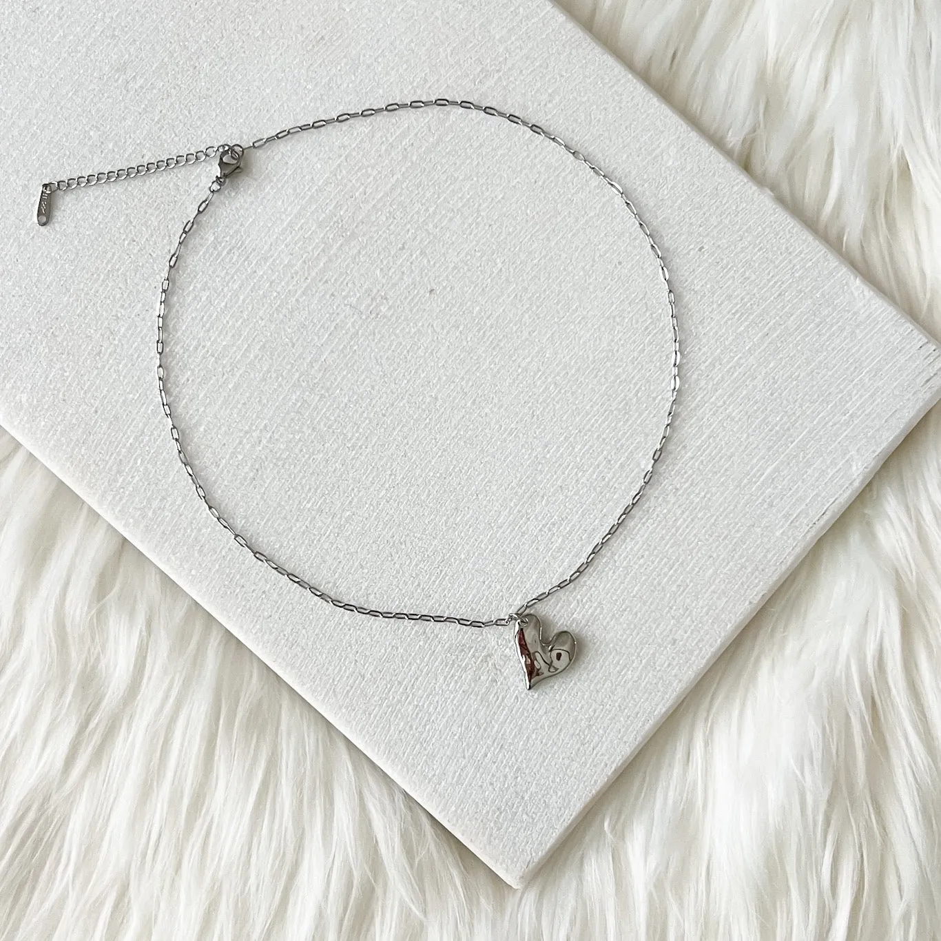 Hammered Heart Necklace