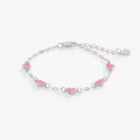 Hearts Chain Bracelet, Adjustable