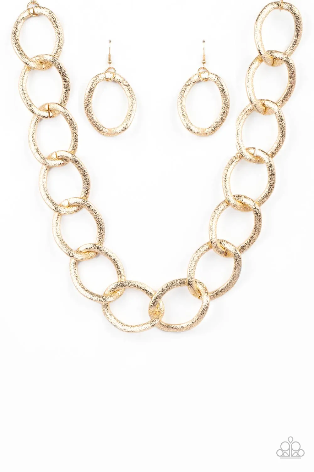 Industrial Intimidation - Gold Paparazzi Necklace