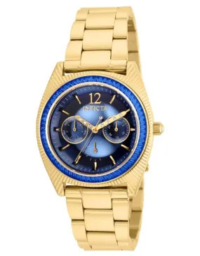 INVICTA Wildflower Womens Watch - Gold-Tone - Blue Dial - Bracelet