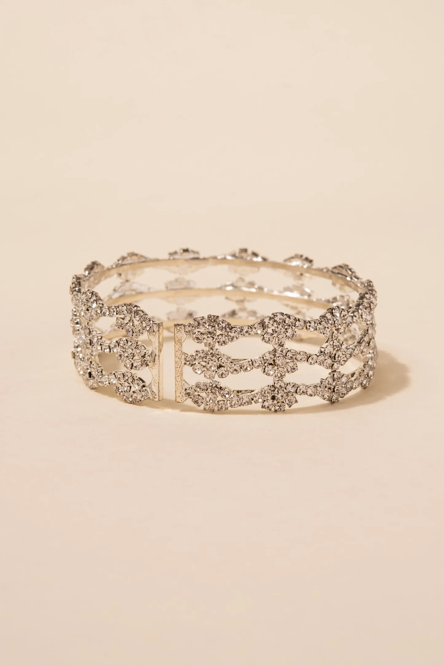 Josie Rhinestone Pave Cuff Bracelet