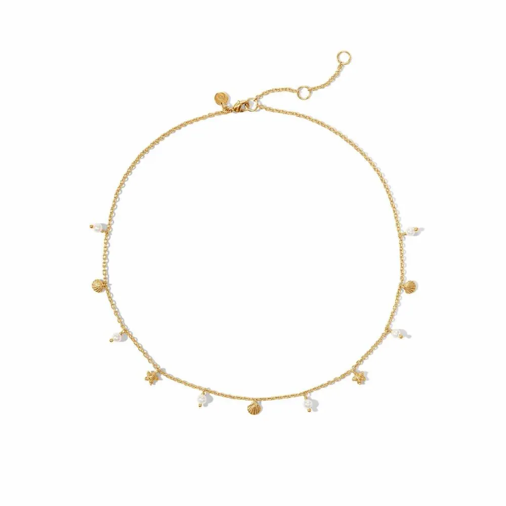 Julie Vos Sanibel Delicate Charm Necklace - Pearl