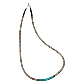 Kewa Pueblo Hand-rolled Necklace - 24.75 Long