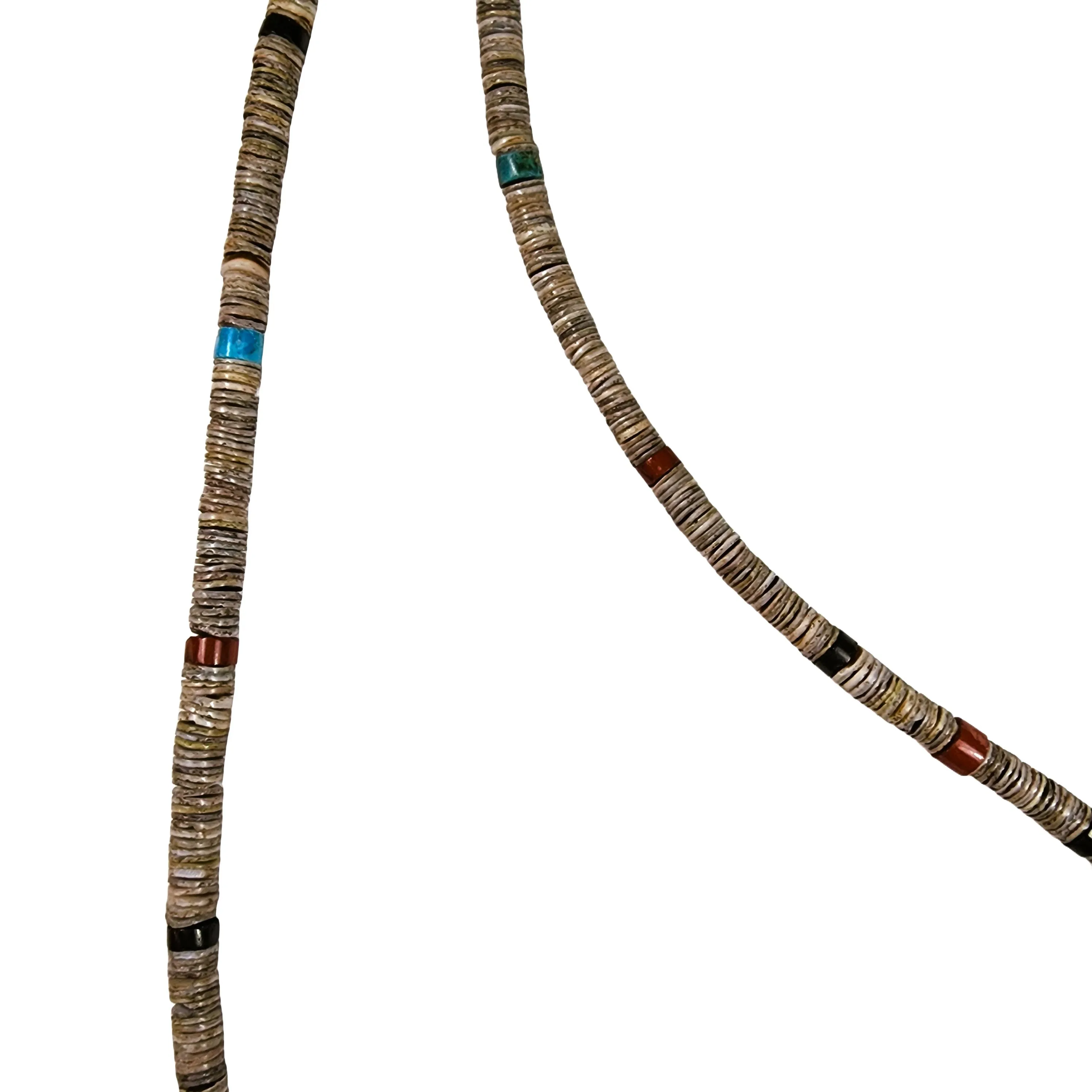 Kewa Pueblo Hand-rolled Necklace - 24.75 Long