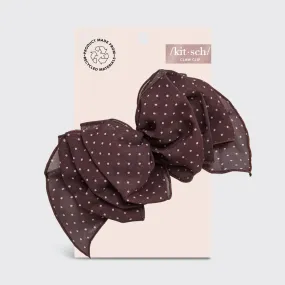 Kitsch Chiffon Polka Dot Bow Barrette