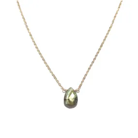 Labradorite Drop Pendant Necklace