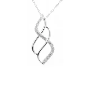 Ladies Twisted Diamond Pendant