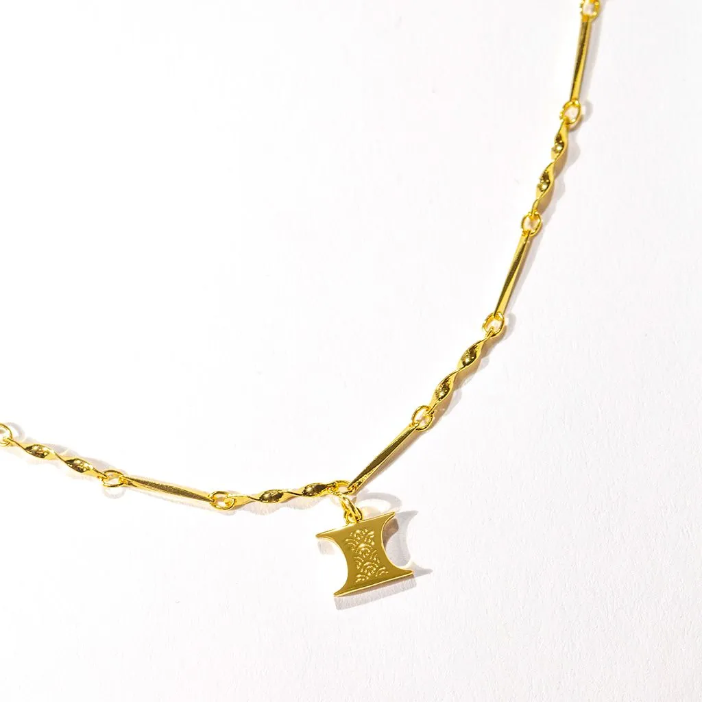 Letter Necklace (I) - Gold