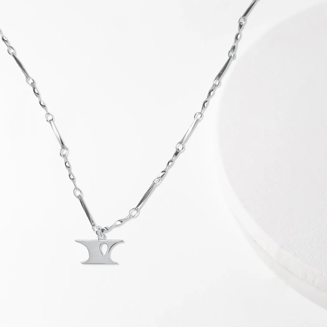 Letter Necklace (Y) - Silver