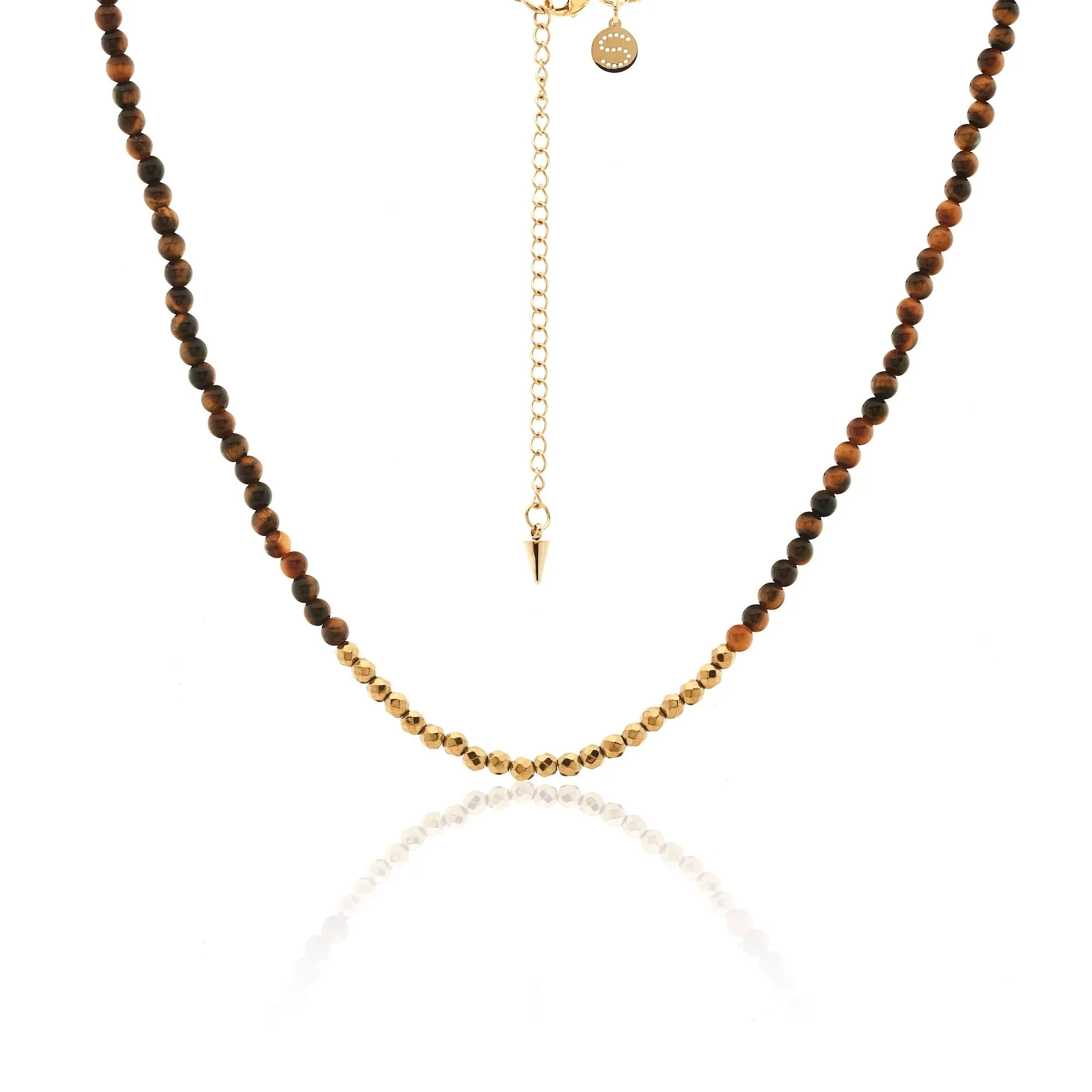 Luna Necklace Set / Tiger's Eye   Gold