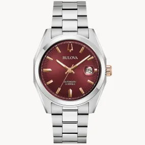 Men's Bulova Watch Burgundy Dial 98B422