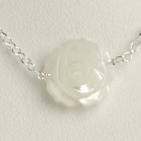 Mother of Pearl Rose Necklace