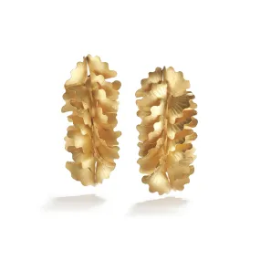 Narrow Oak Leaf Earrings