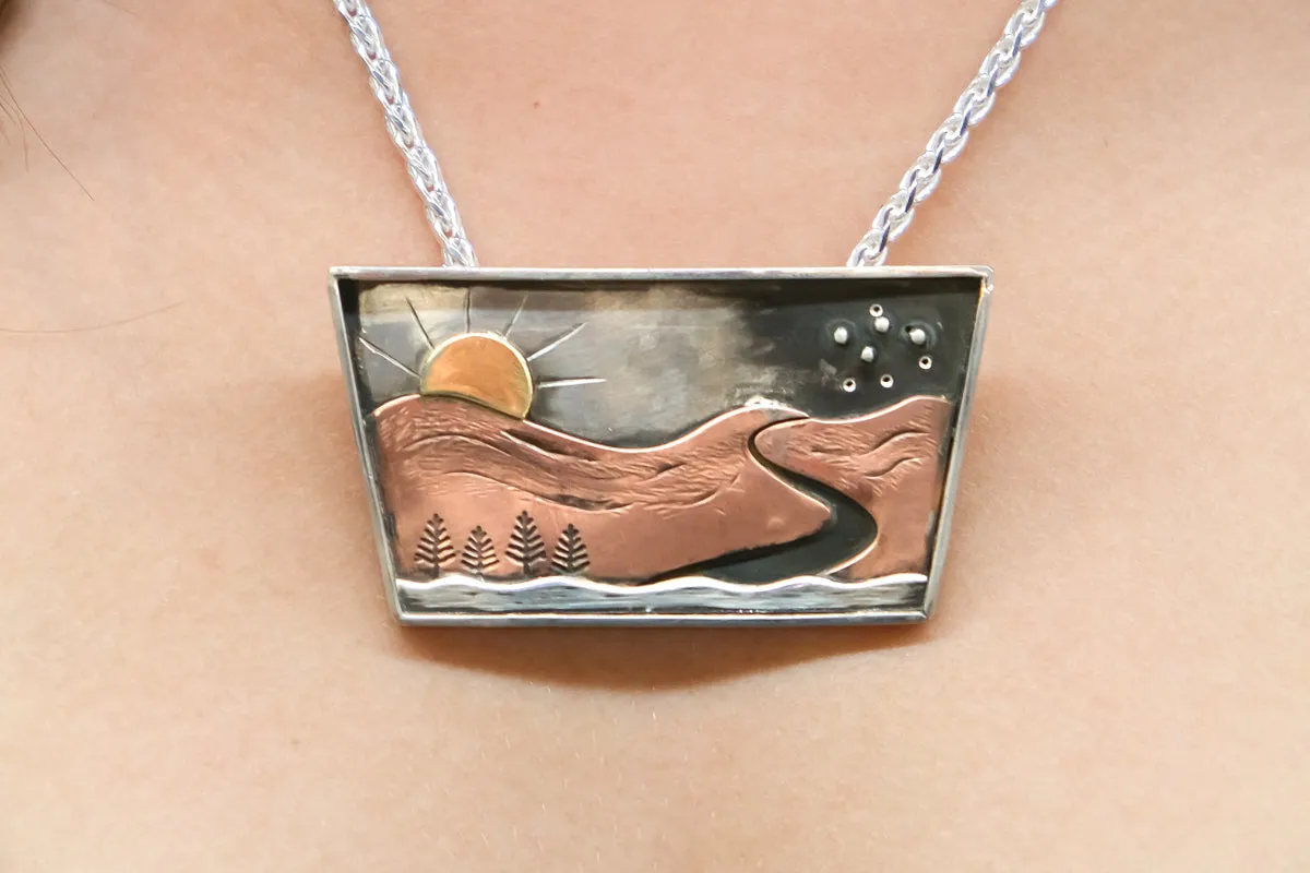 Nebraska Prairie Landscape Pendant