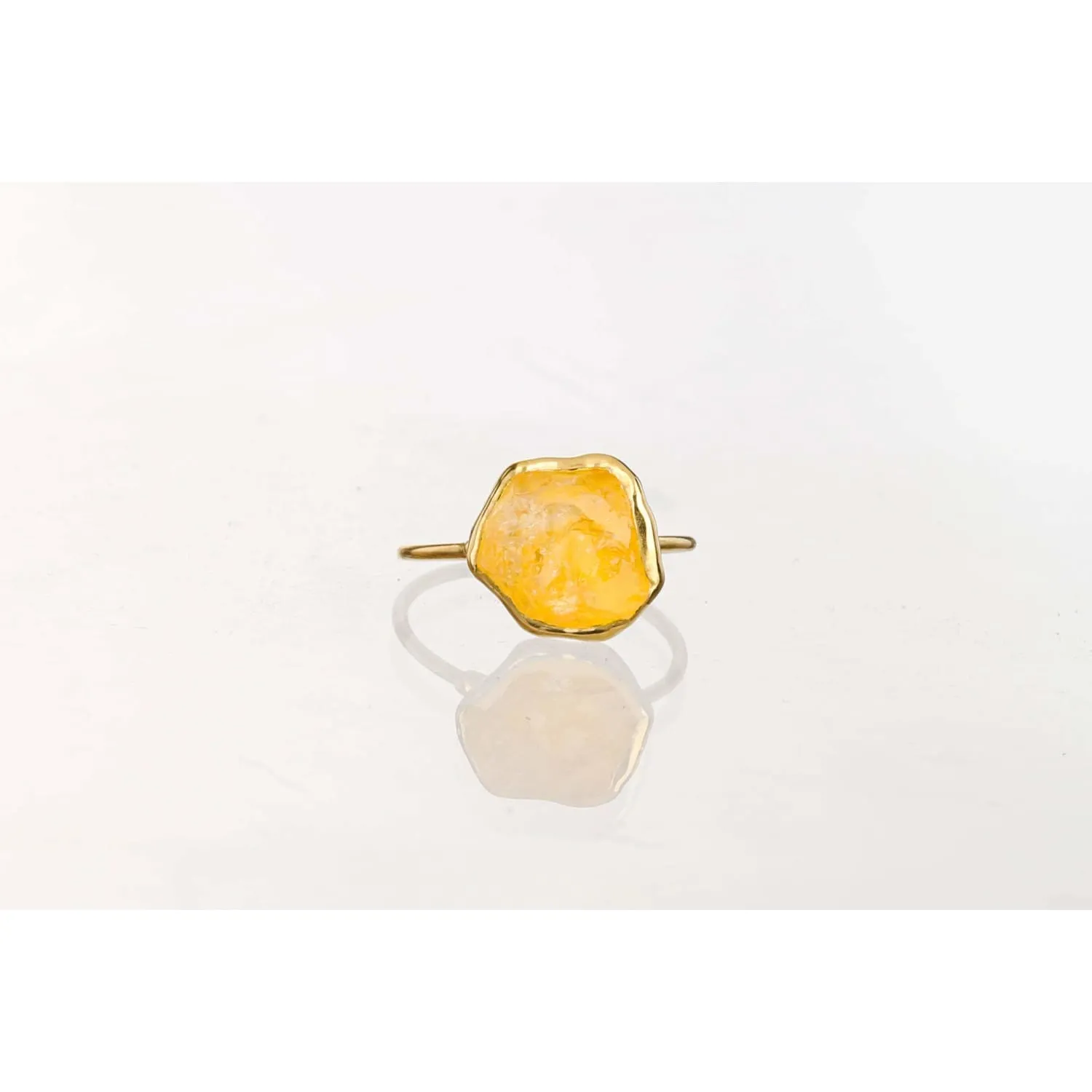 New Statement Raw Citrine Ring