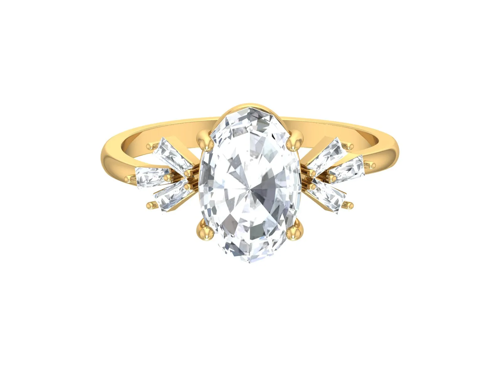 Oval Moissanite engagement ring