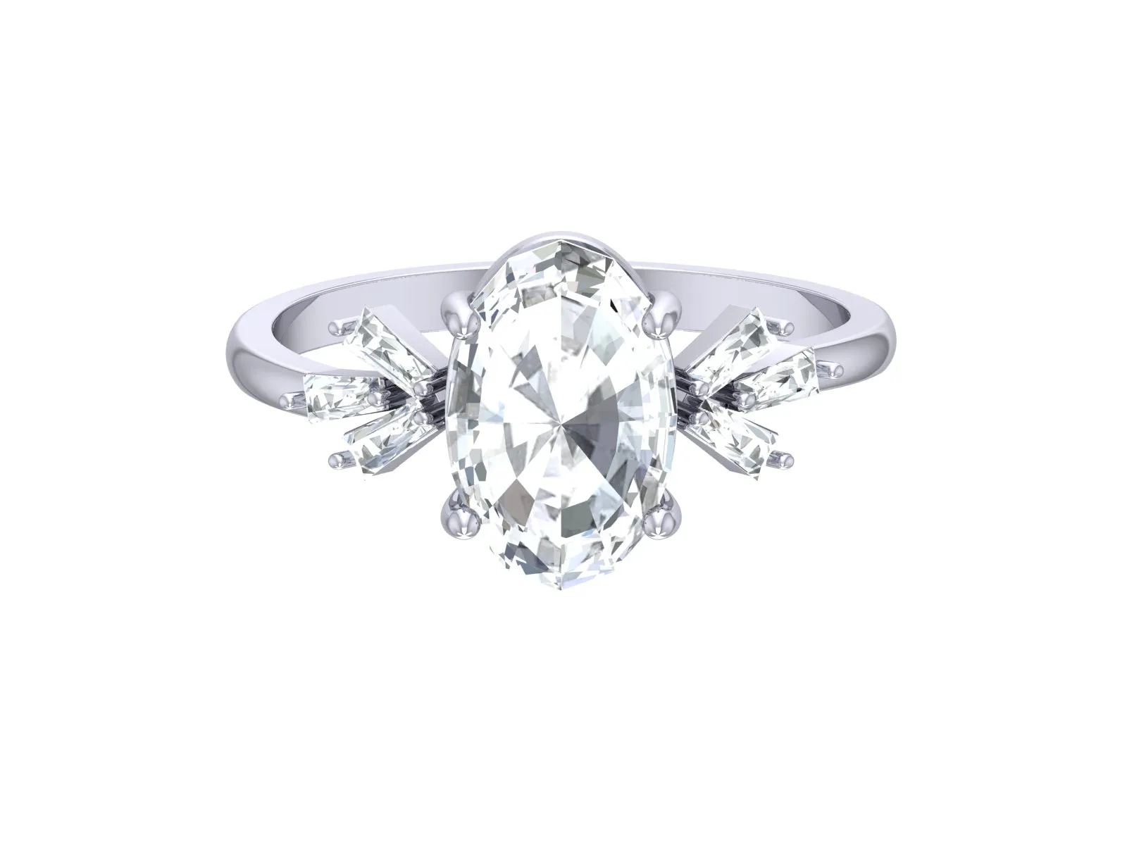 Oval Moissanite engagement ring