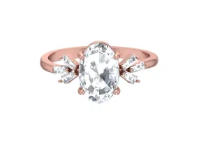 Oval Moissanite engagement ring