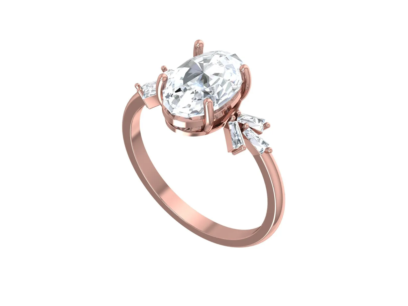 Oval Moissanite engagement ring