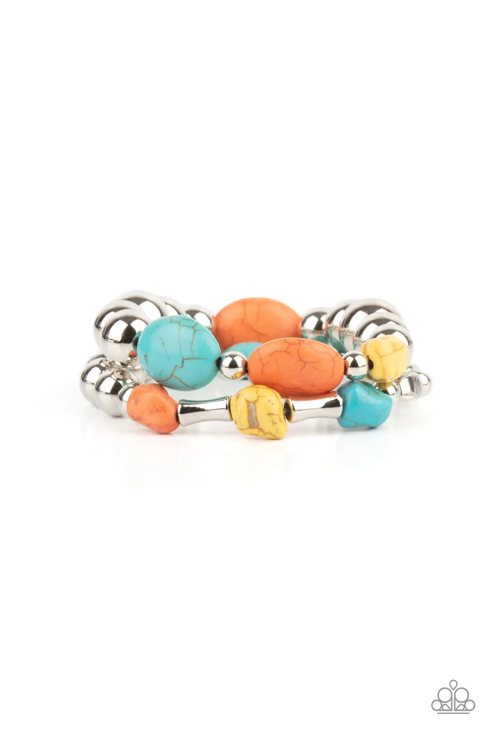 Paparazzi Authentically Artisan Multi Color Stone Stretchy Bracelet