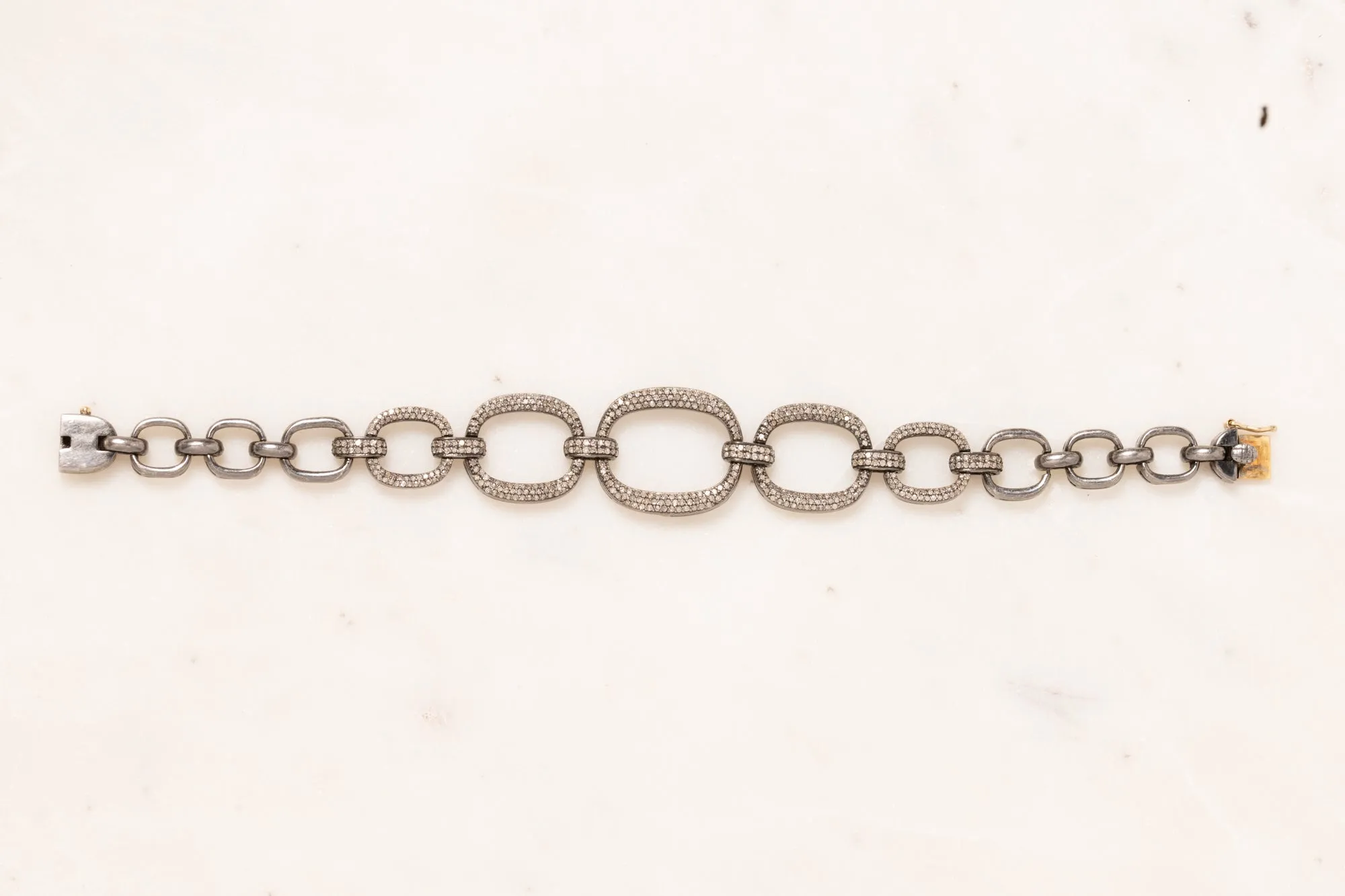 Pave Diamond Large Links Bracelet