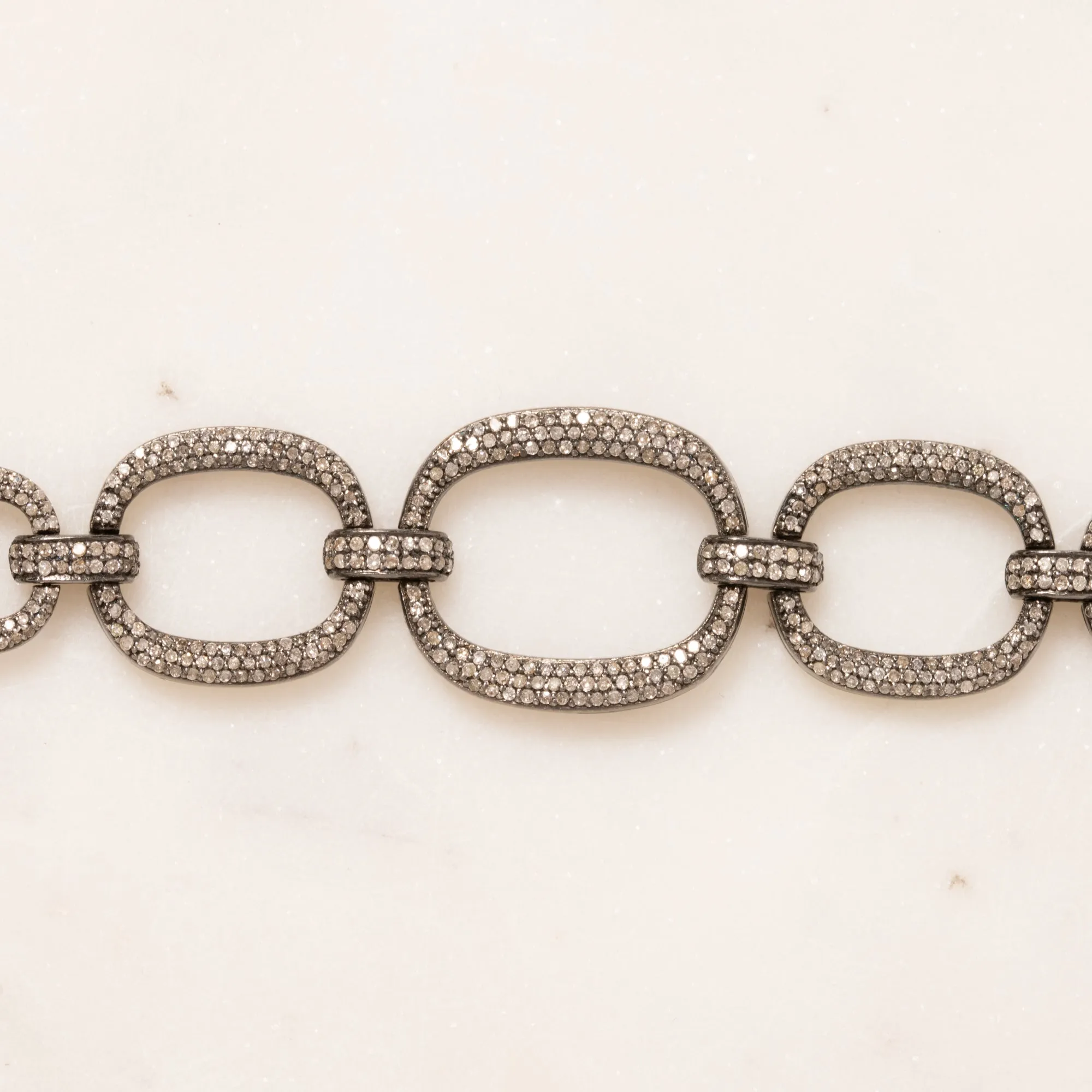 Pave Diamond Large Links Bracelet