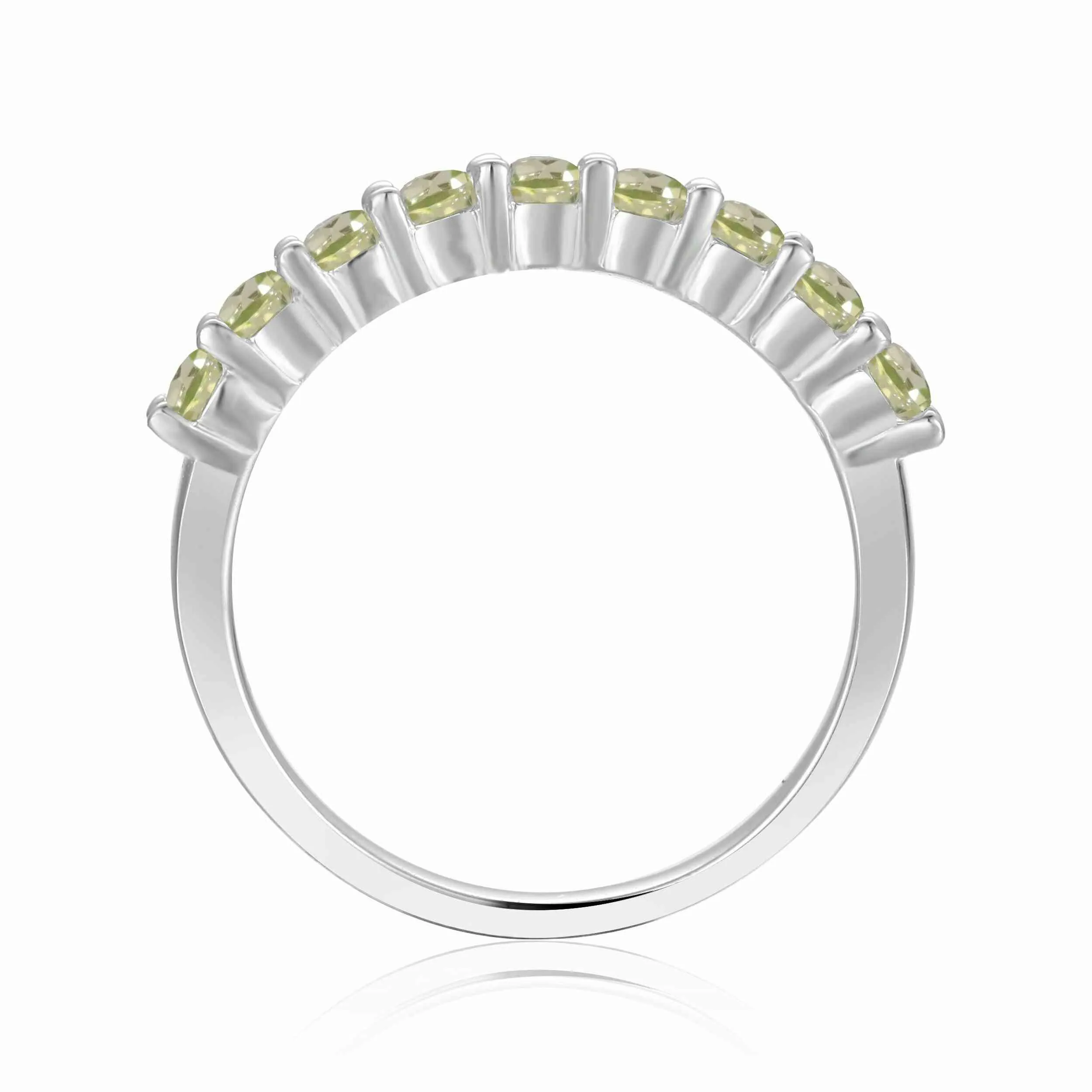 Peridot Half Eternity Ring