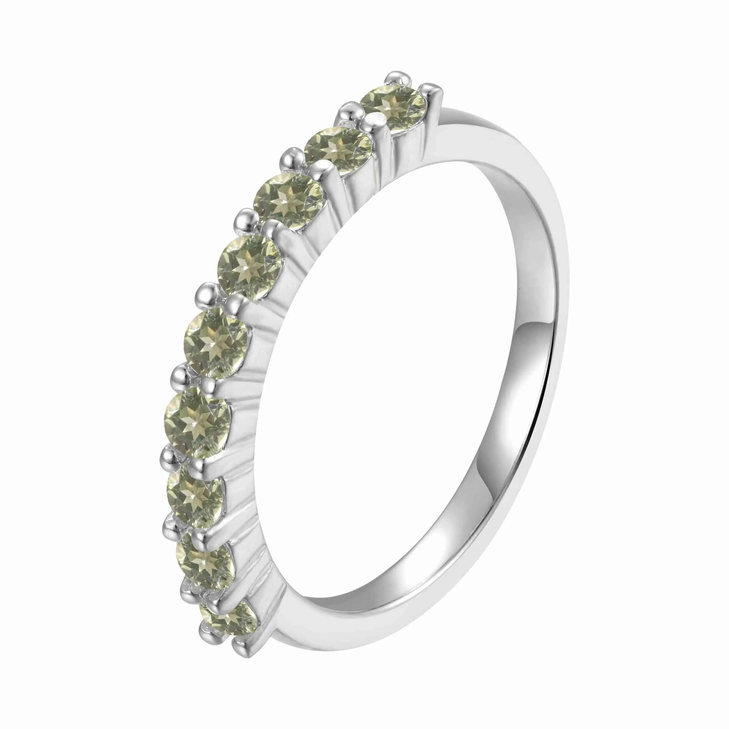 Peridot Half Eternity Ring