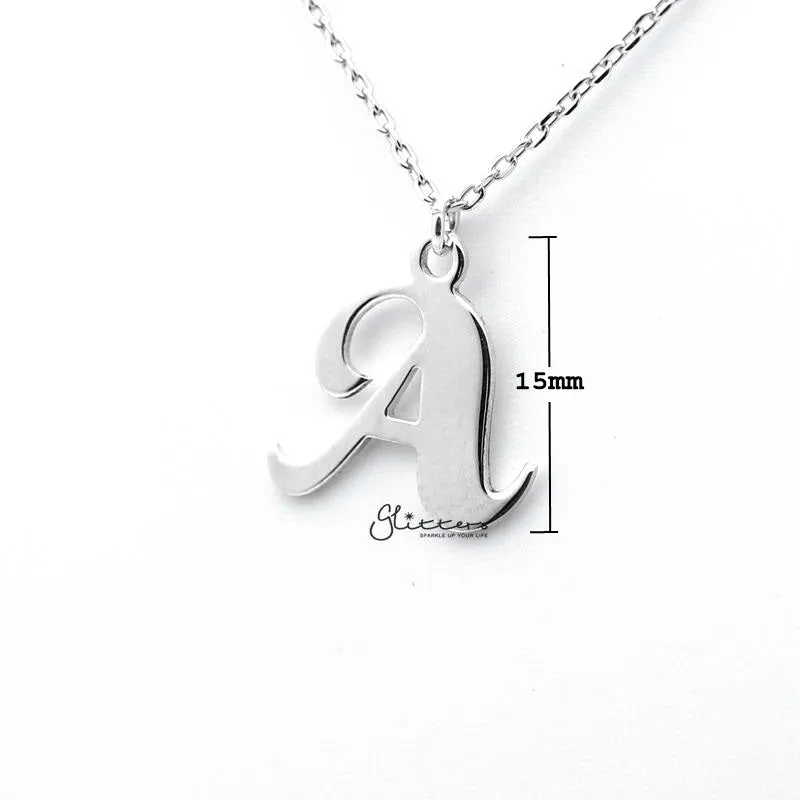 Personalized Sterling Silver Alphabet Necklace - Font 2