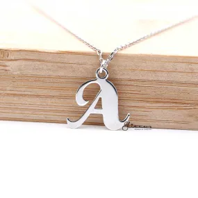 Personalized Sterling Silver Alphabet Necklace - Font 2