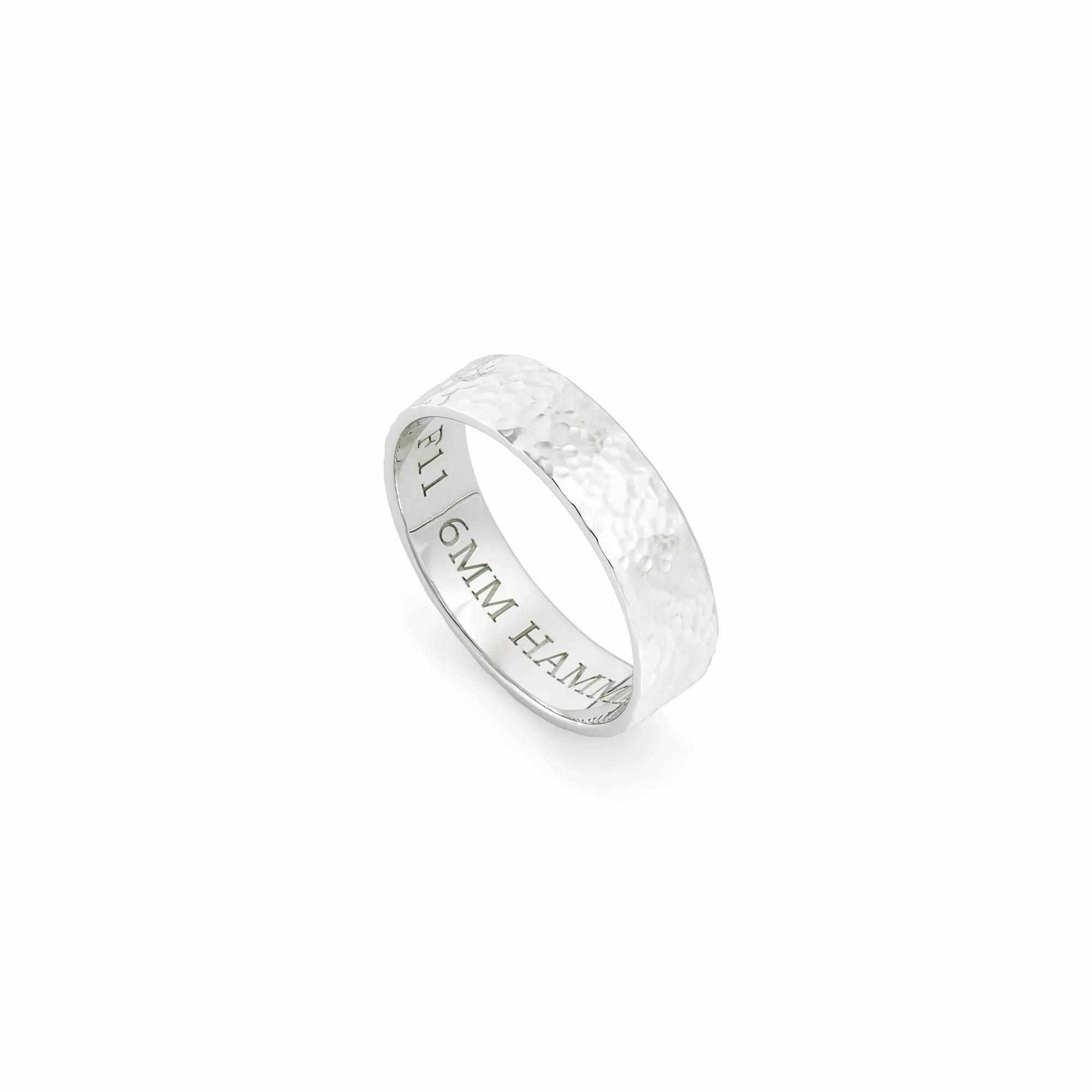 Platinum Gold F11Hammer Wedding Band