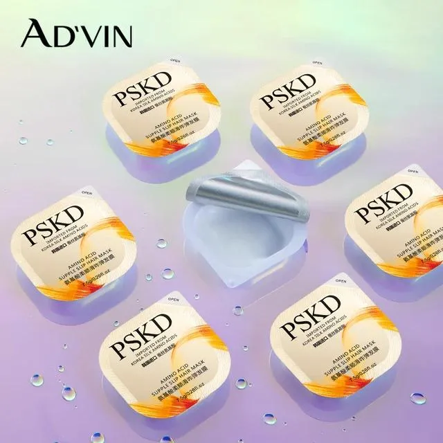 PSKD 8 PCS Amino Acids Hair Mask Nourishment Hair Care Smooth Shampoo Hair Treatment