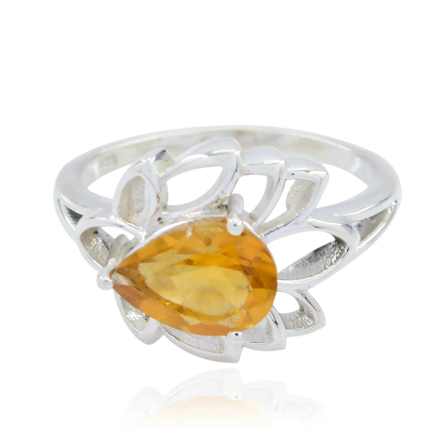 Riyo Elegant Gems Citrine 925 Sterling Silver Ring Watch Jewelry Box