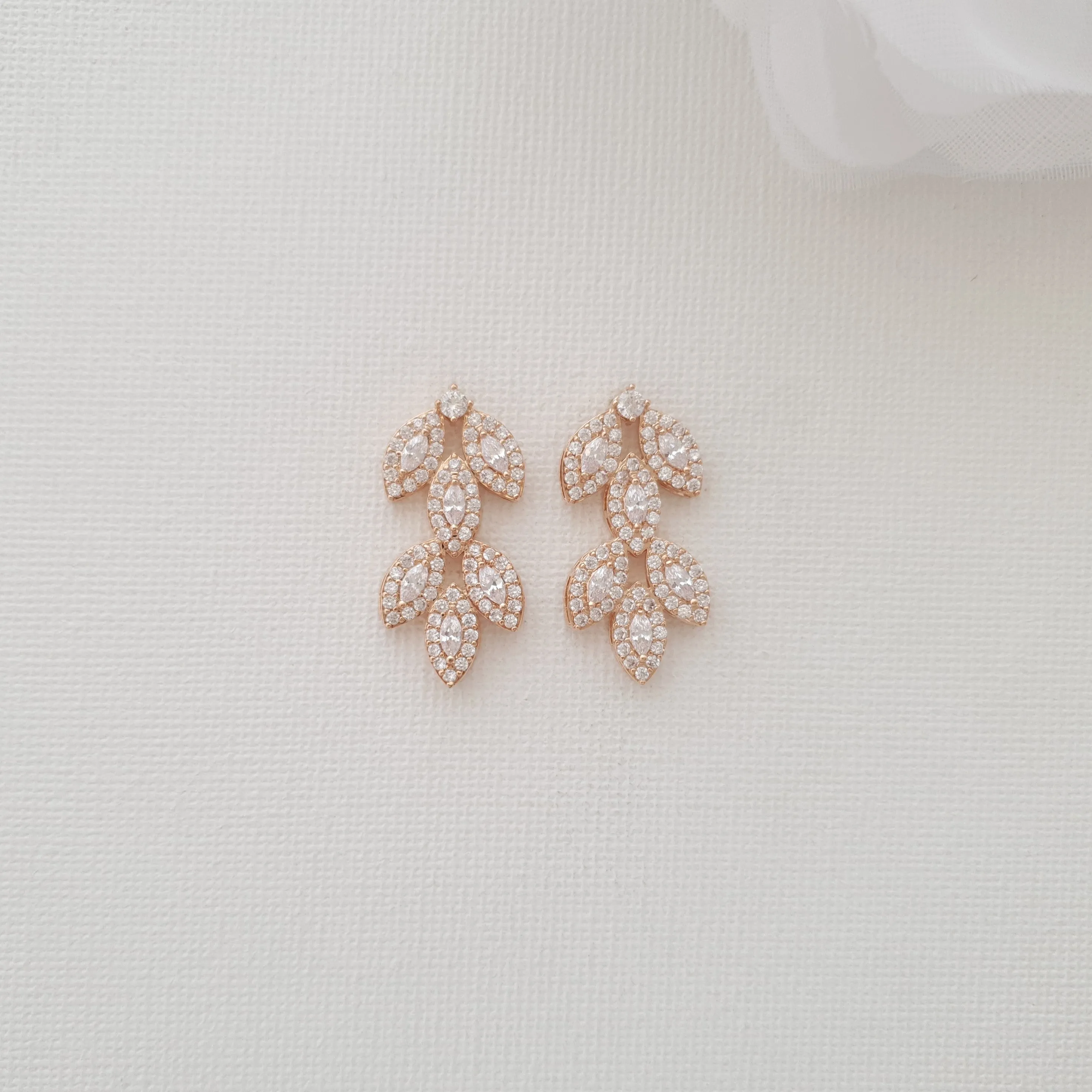 Rose Gold Bridal Jewelry Set-Abby