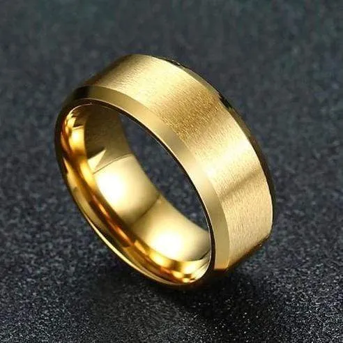 Sanity’s Band Ring Collection - Gold Steel Ring - R58