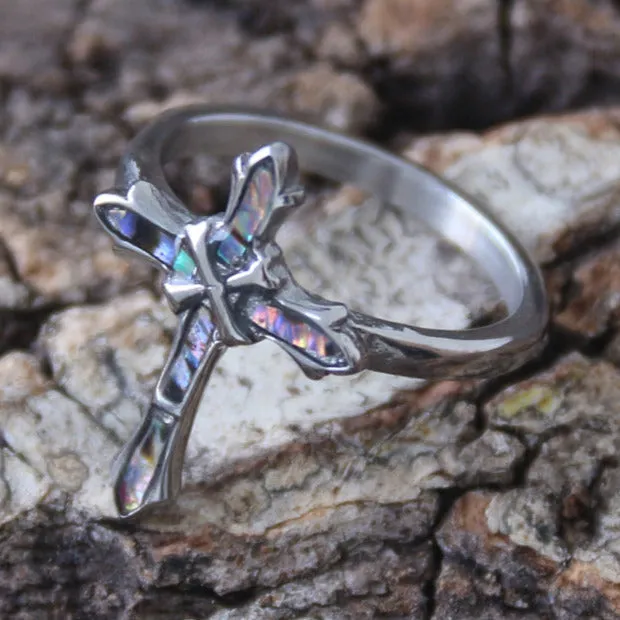 Sea Shell Cross Ring - R71