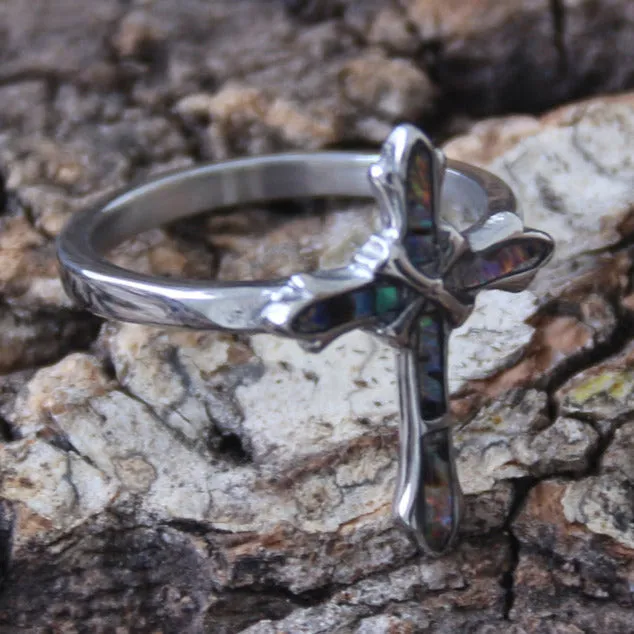 Sea Shell Cross Ring - R71