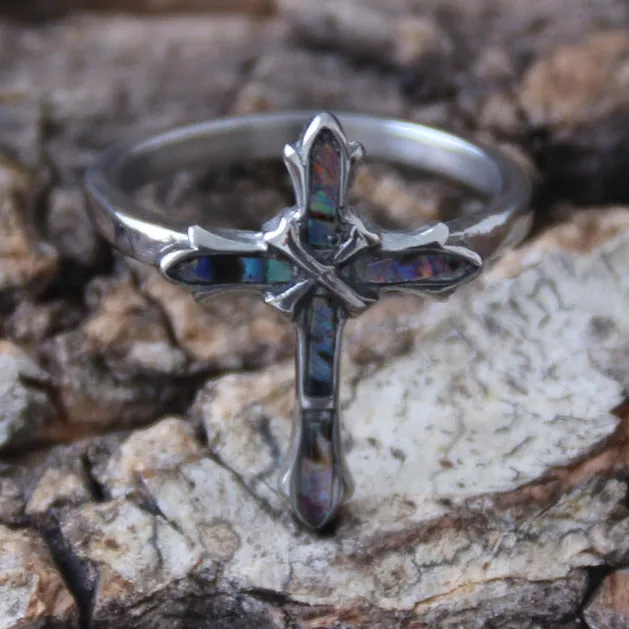 Sea Shell Cross Ring - R71