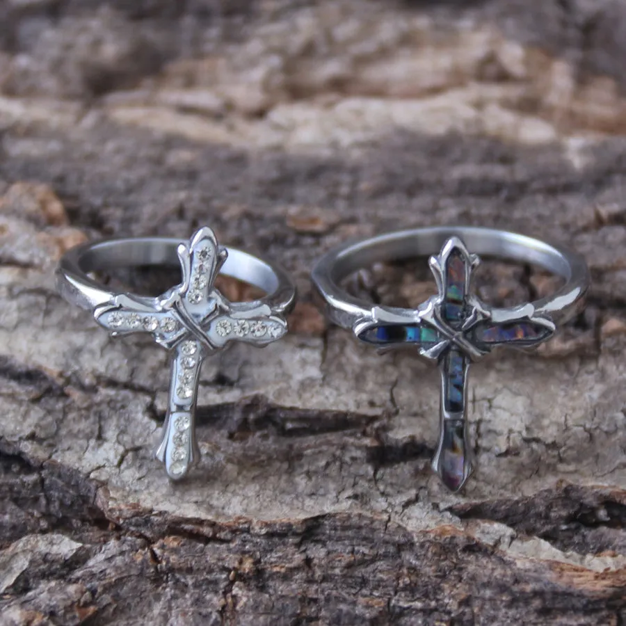 Sea Shell Cross Ring - R71