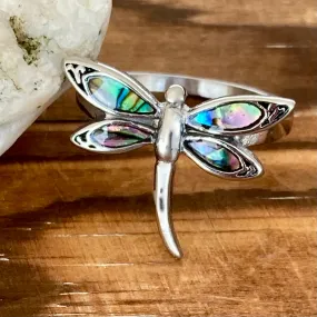 Sea Shell Dragonfly Ring - R186