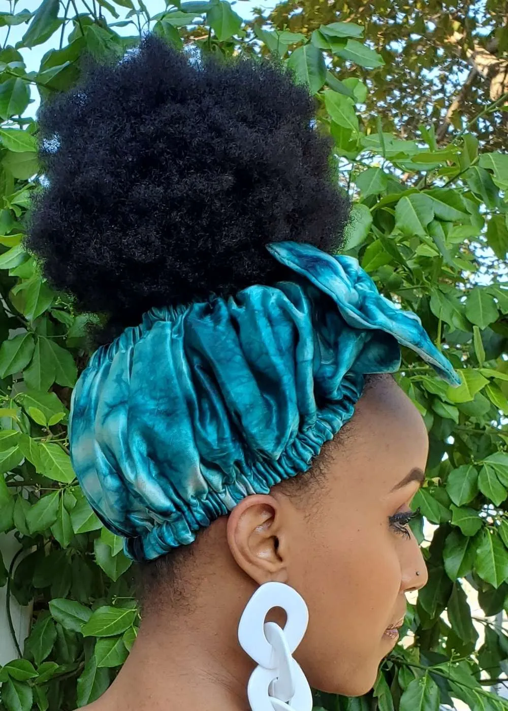 Silk Adire African Print Slide-on Head Band