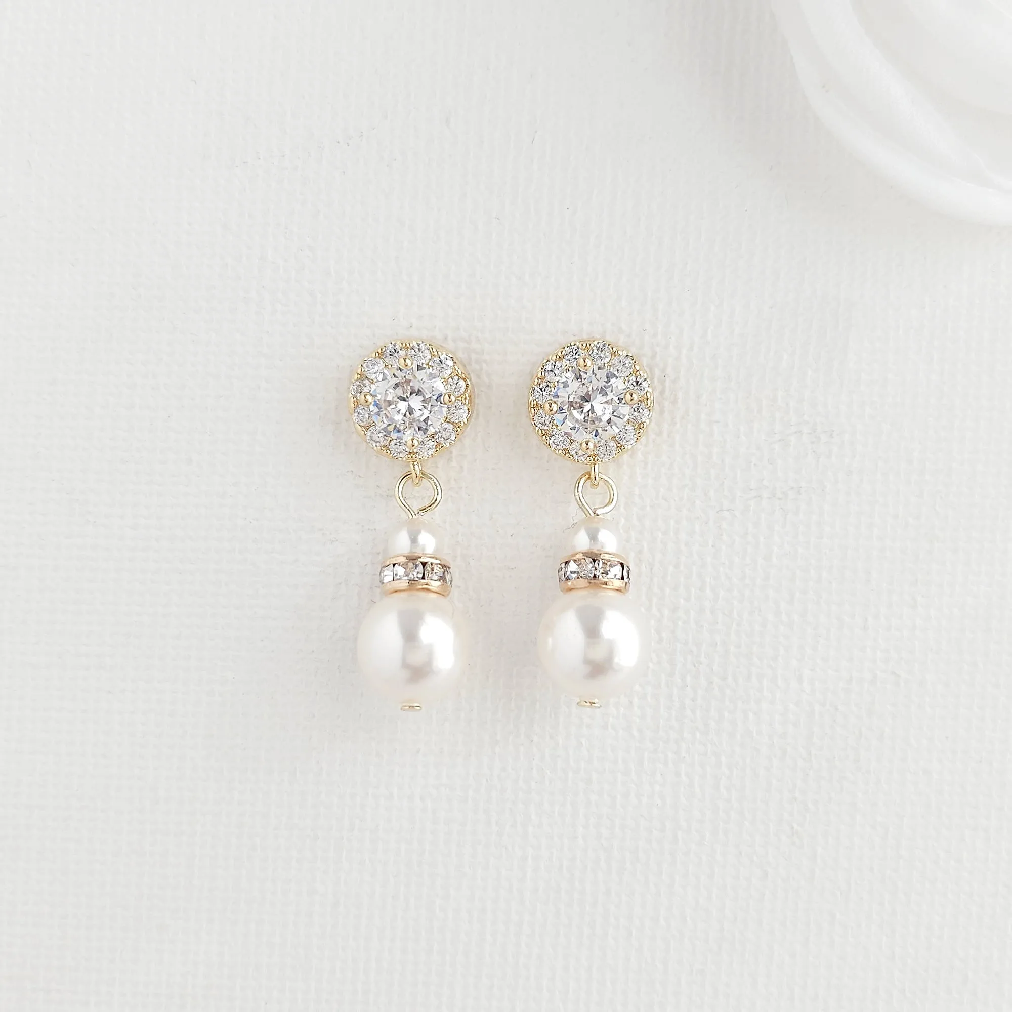 Simple Pearl Jewelry Set for Brides and Bridal Party-AVA