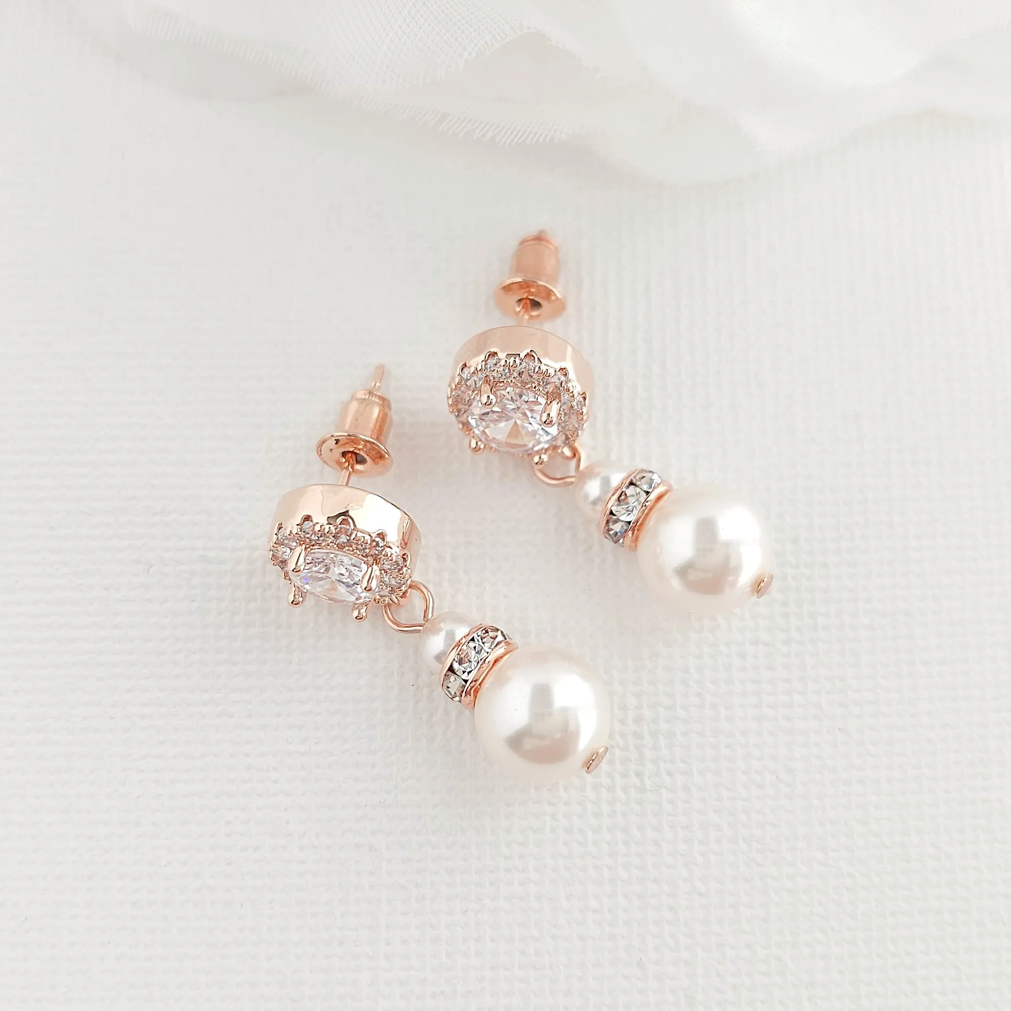 Simple Pearl Jewelry Set for Brides and Bridal Party-AVA