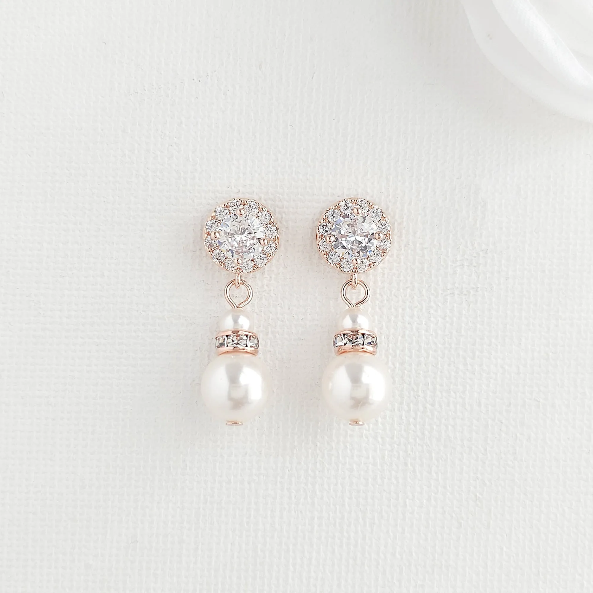 Simple Pearl Jewelry Set for Brides and Bridal Party-AVA