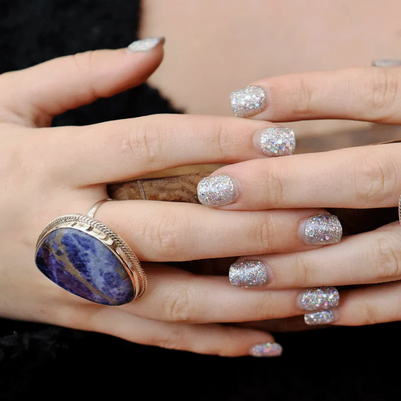 Sodalite Gemstone Large Statement Ring